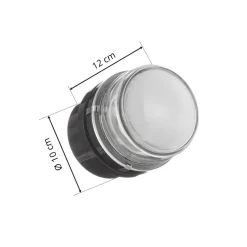 Oluce Fresnel væglampe m. glaslinse IP44 sort
