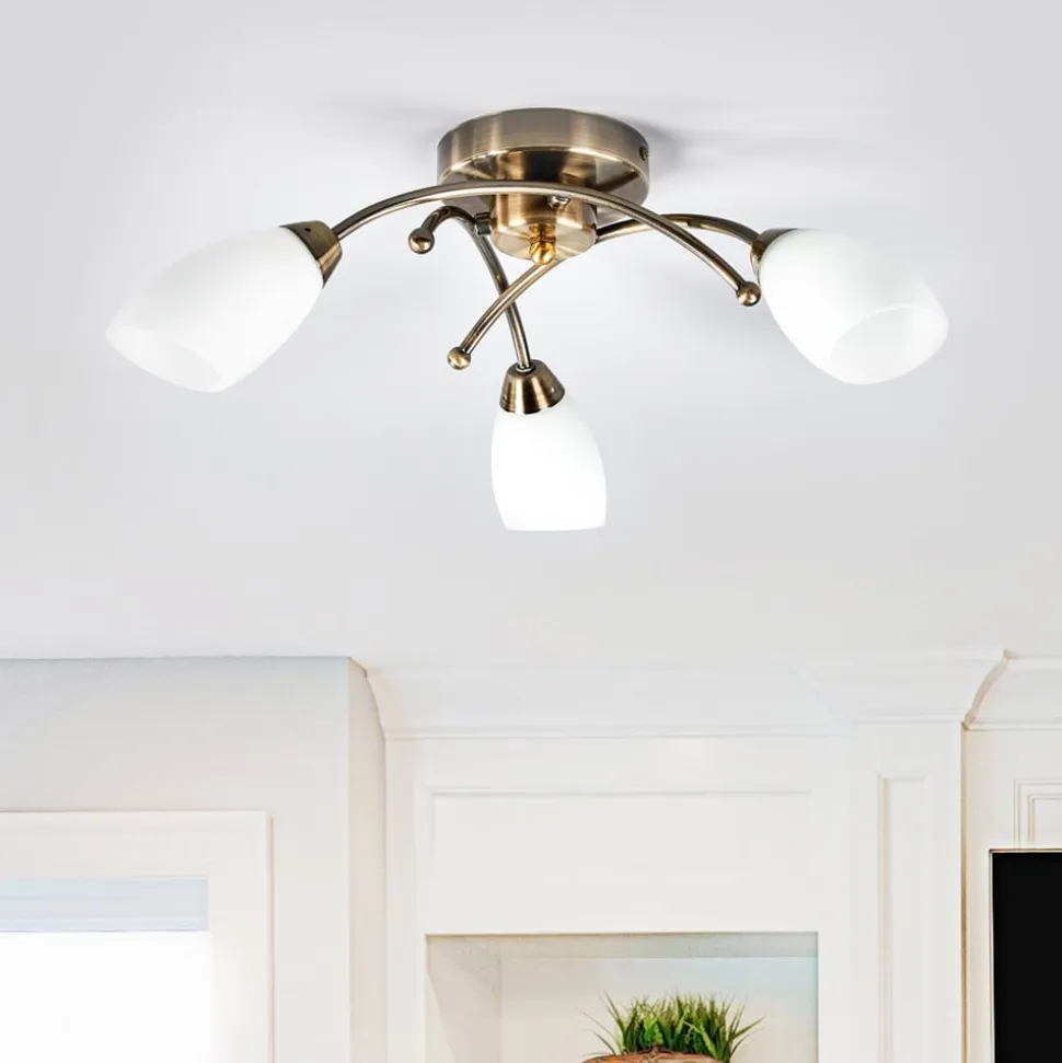 OPERA pragtfuld loftlampe, patineret messing