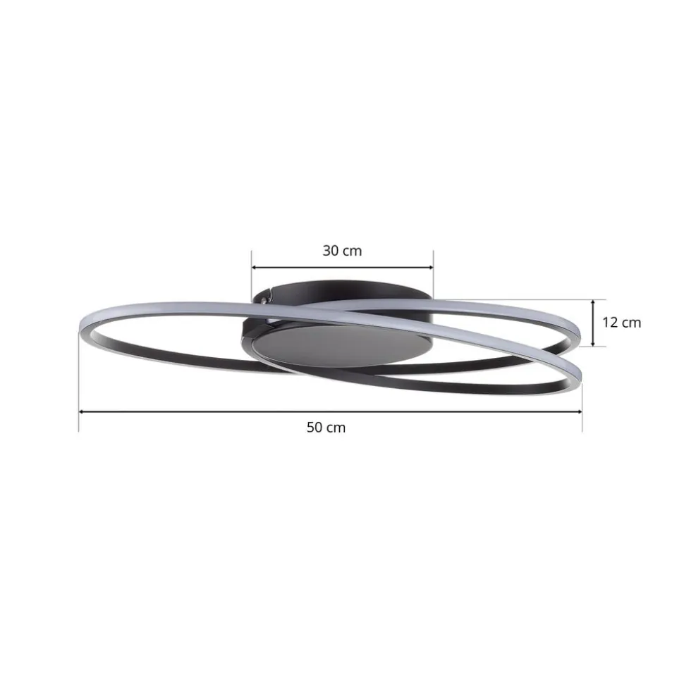 Ophelia LED-loftlampe, sort
