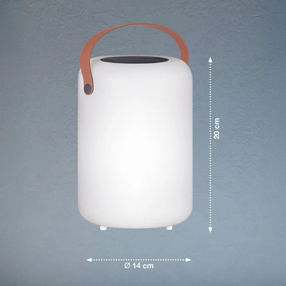 Orno LED-solar-bordlampe, varmhvid og RGB
