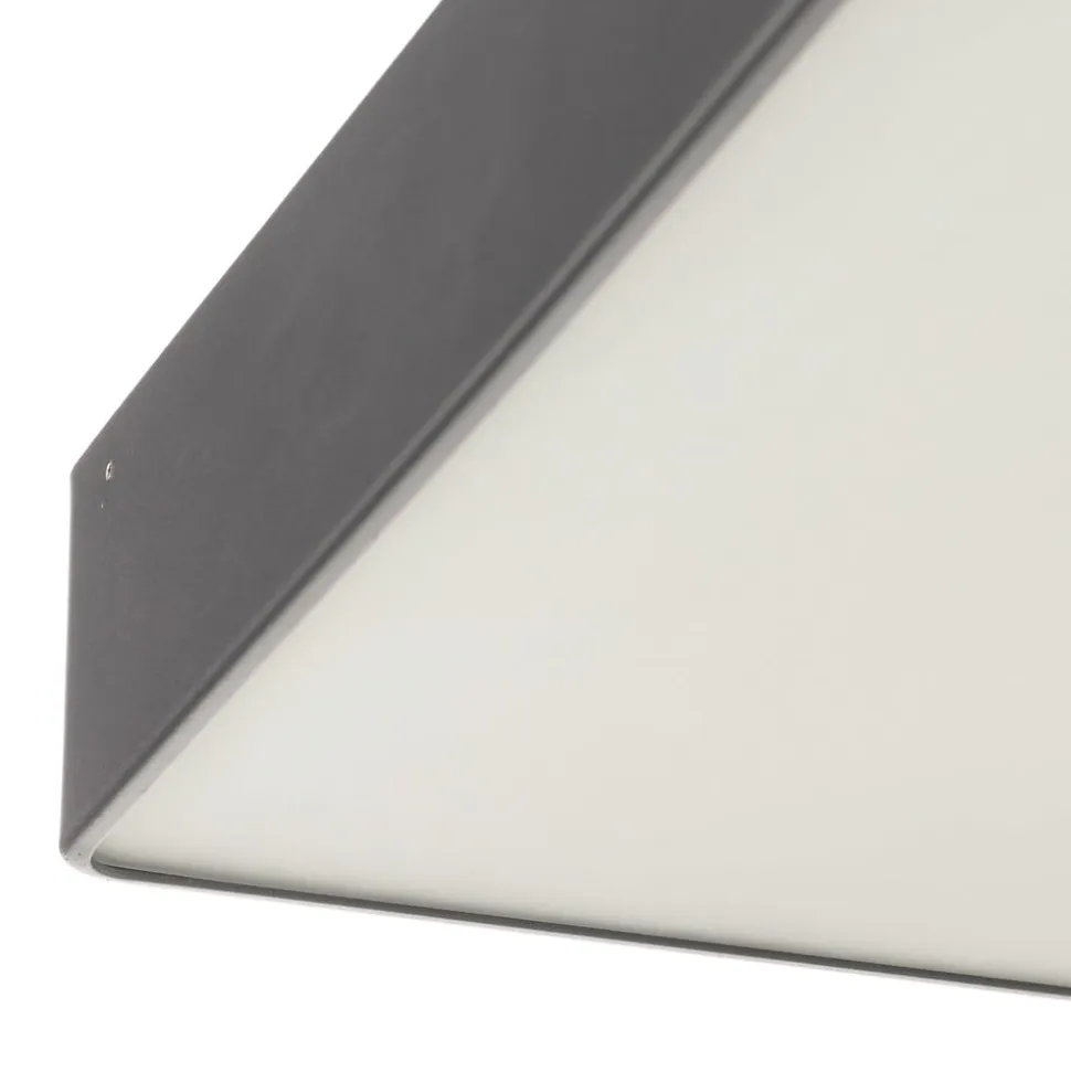 Oro loftslampe af stål og glas, grå, 45 cm