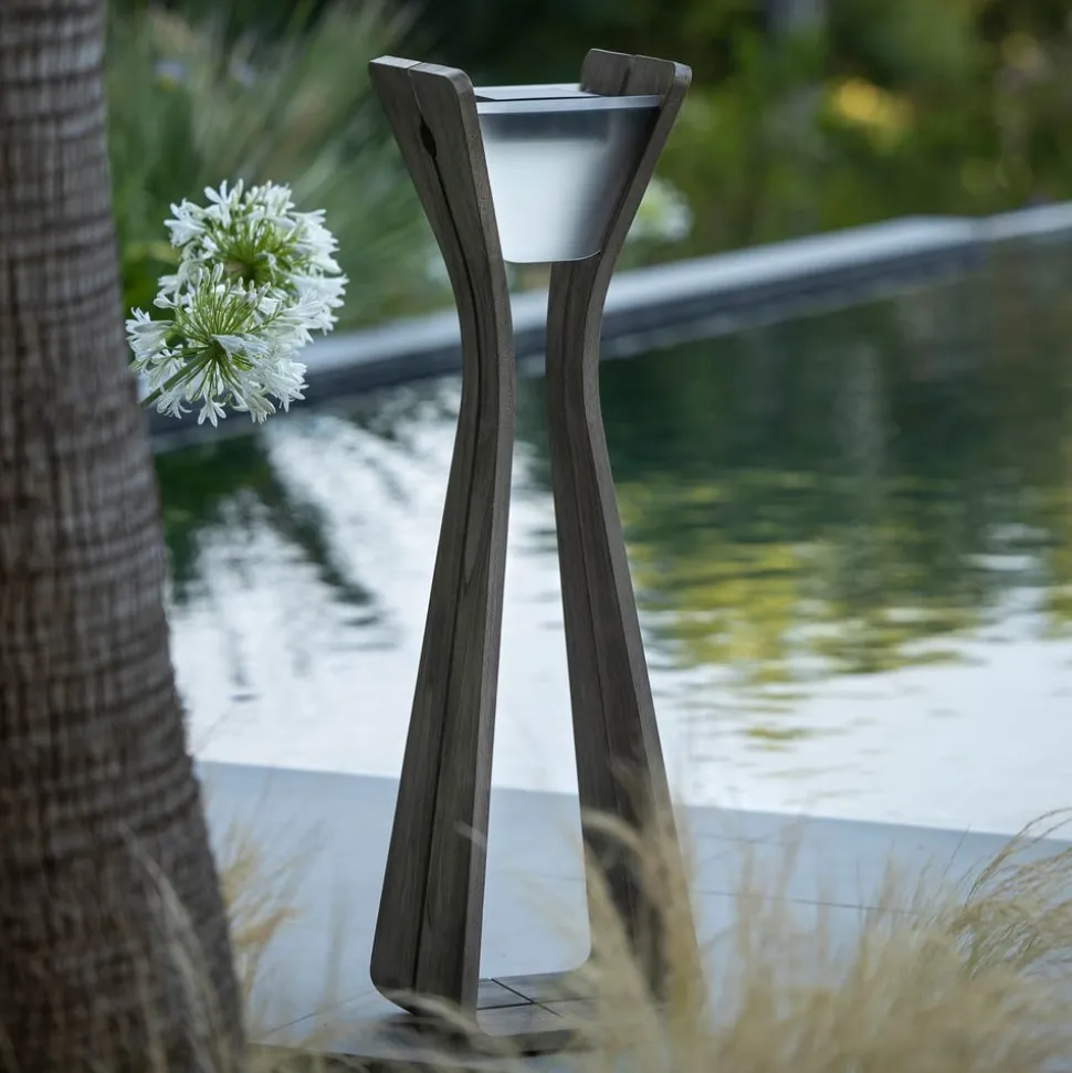 Osmoz LED-solcellelampe af Duratek, grå