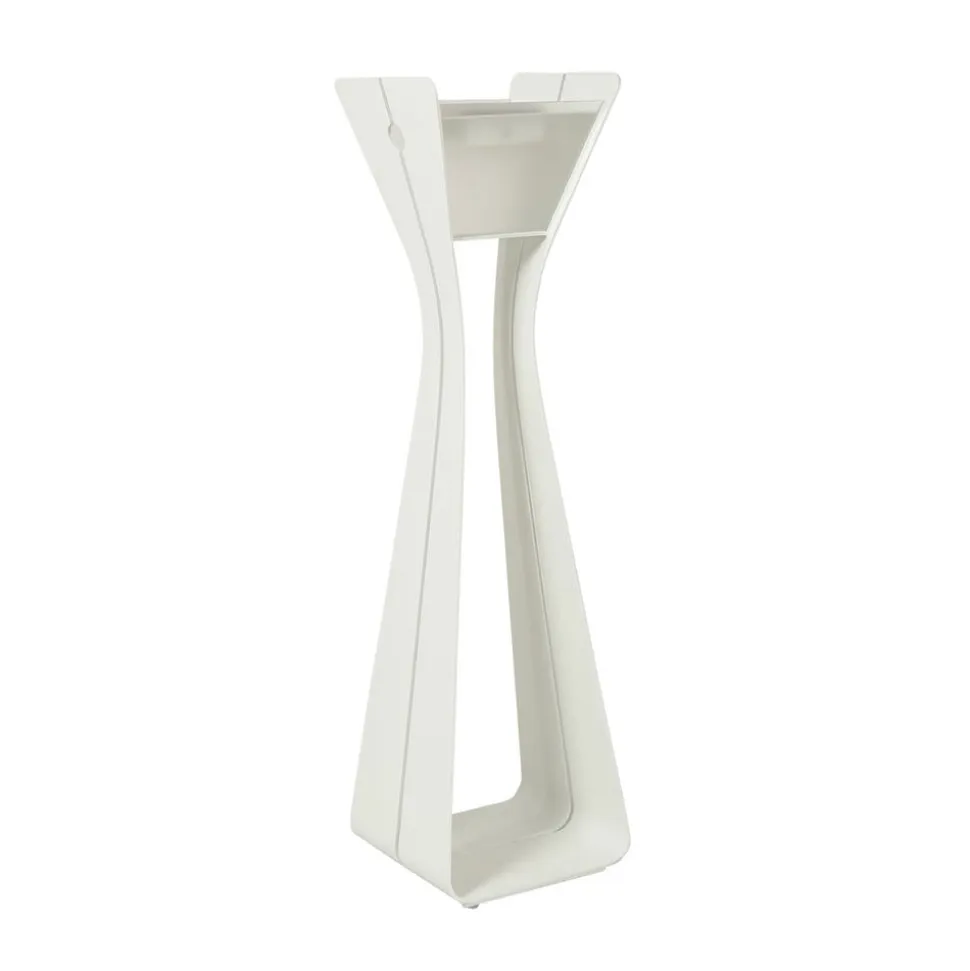 Osmoz LED-solcellelampe af aluminium, 175 cm, hvid