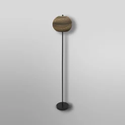 OSRAM gulvlampe BALL, brun, højde 160 cm, bølgepap, E27