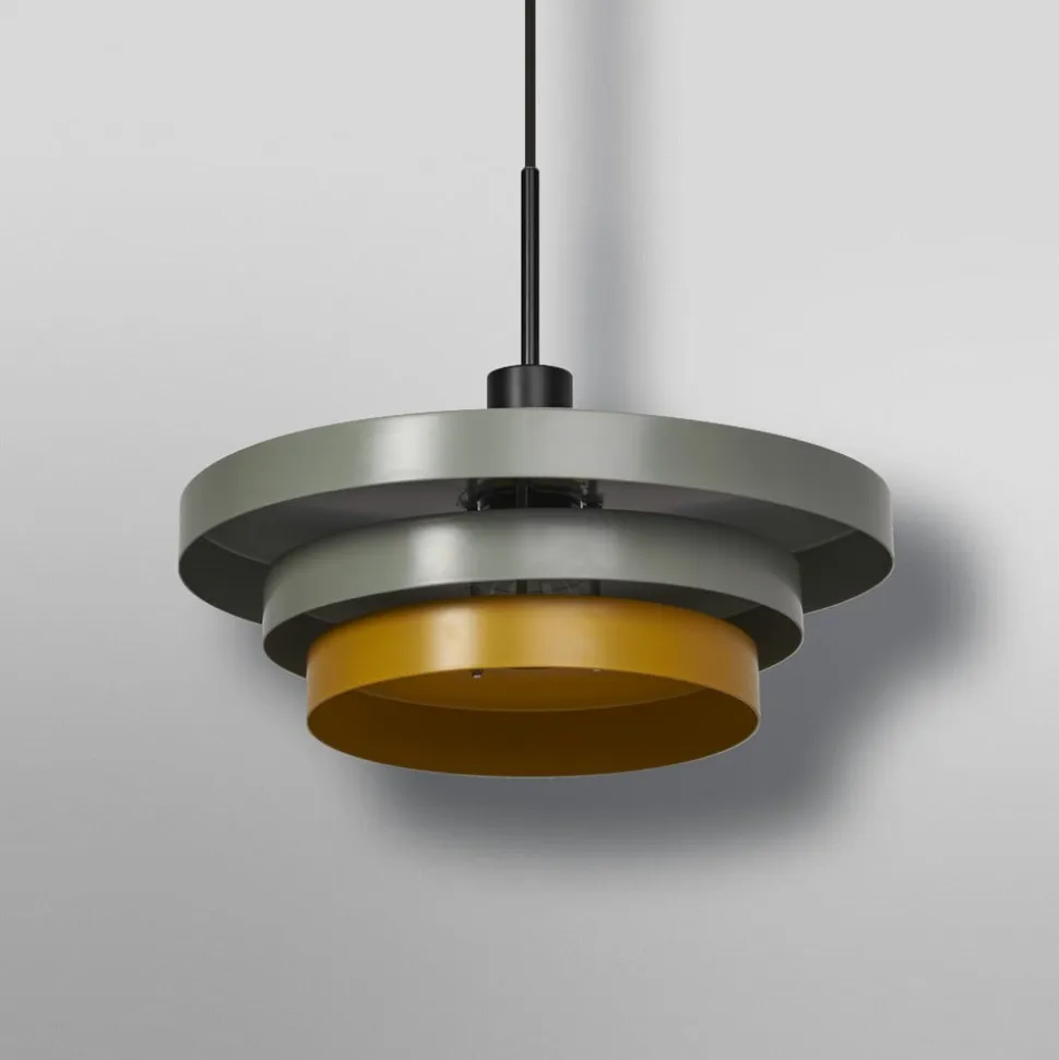 OSRAM hængelampe Decor Layers, grøn/gul, stål, E27