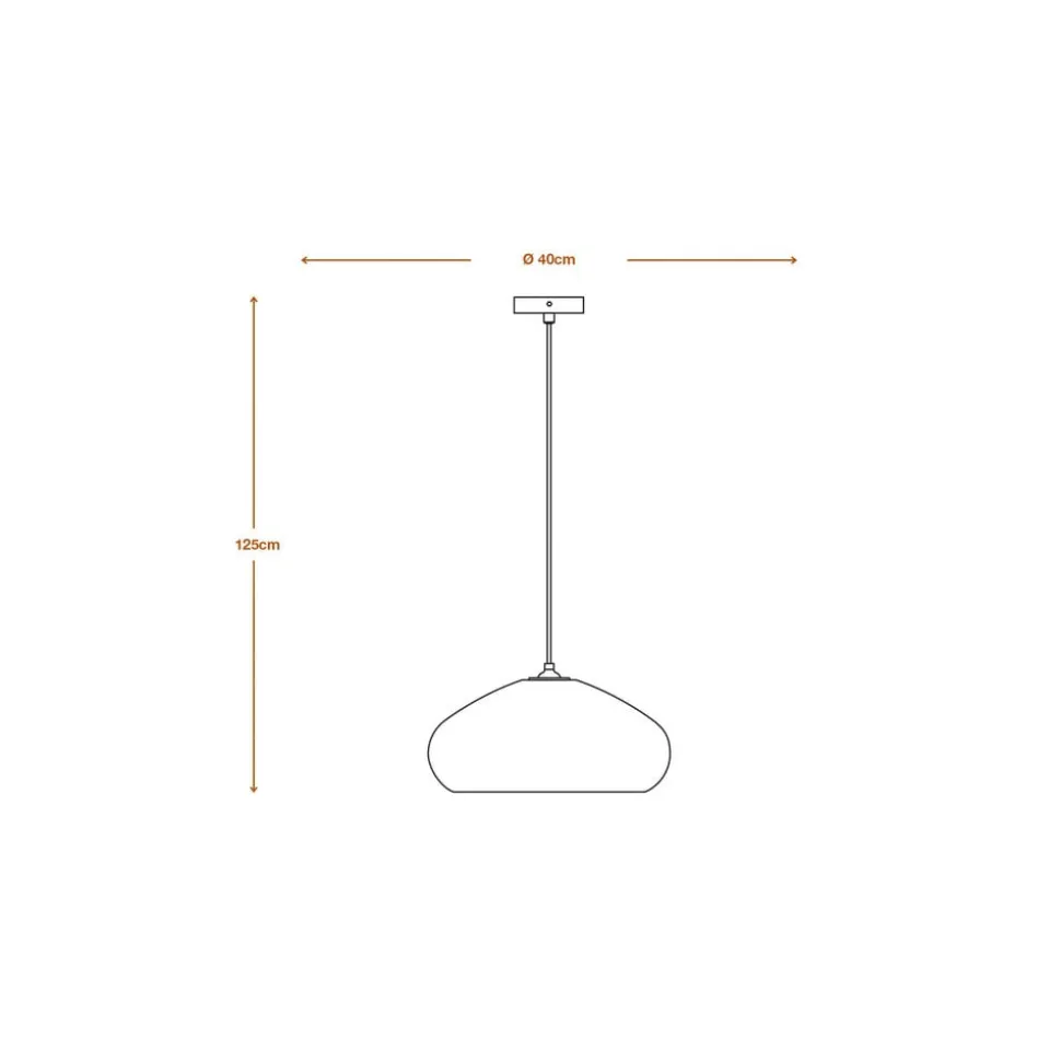 OSRAM hængelampe DROP, brun, Ø 40 cm, bølgepap, E27