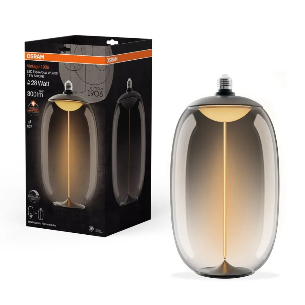 OSRAM LED Big Elipse Oval E27 12W 818 Filament smoke dæmpbar