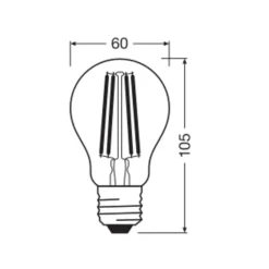 OSRAM LED Classic, glødetråd, E27, 2,2 W, 470 lm, 4.000 K