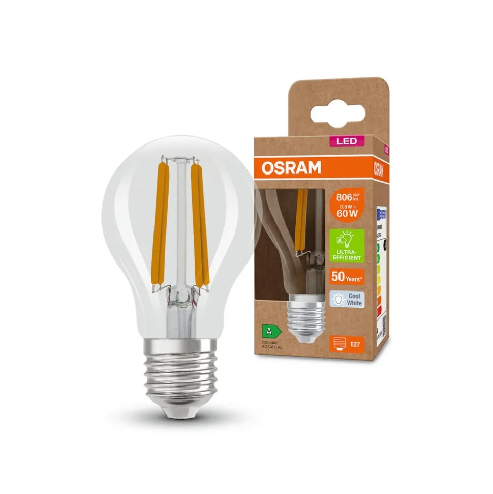 OSRAM LED Classic, glødetråd, E27, 3,8 W, 806 lm, 4.000 K