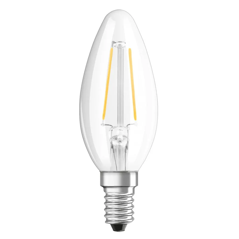 OSRAM LED kertepære E14 2,8W 827 dæmpbar klar