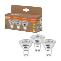 OSRAM LED PAR16 reflektorpære GU10 2,5W 100° 2,700K 3-pak