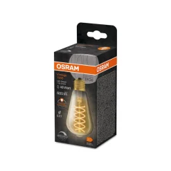 OSRAM LED Vintage 1906 Edison, guld, E27, 7 W, 2.200 K, dim.