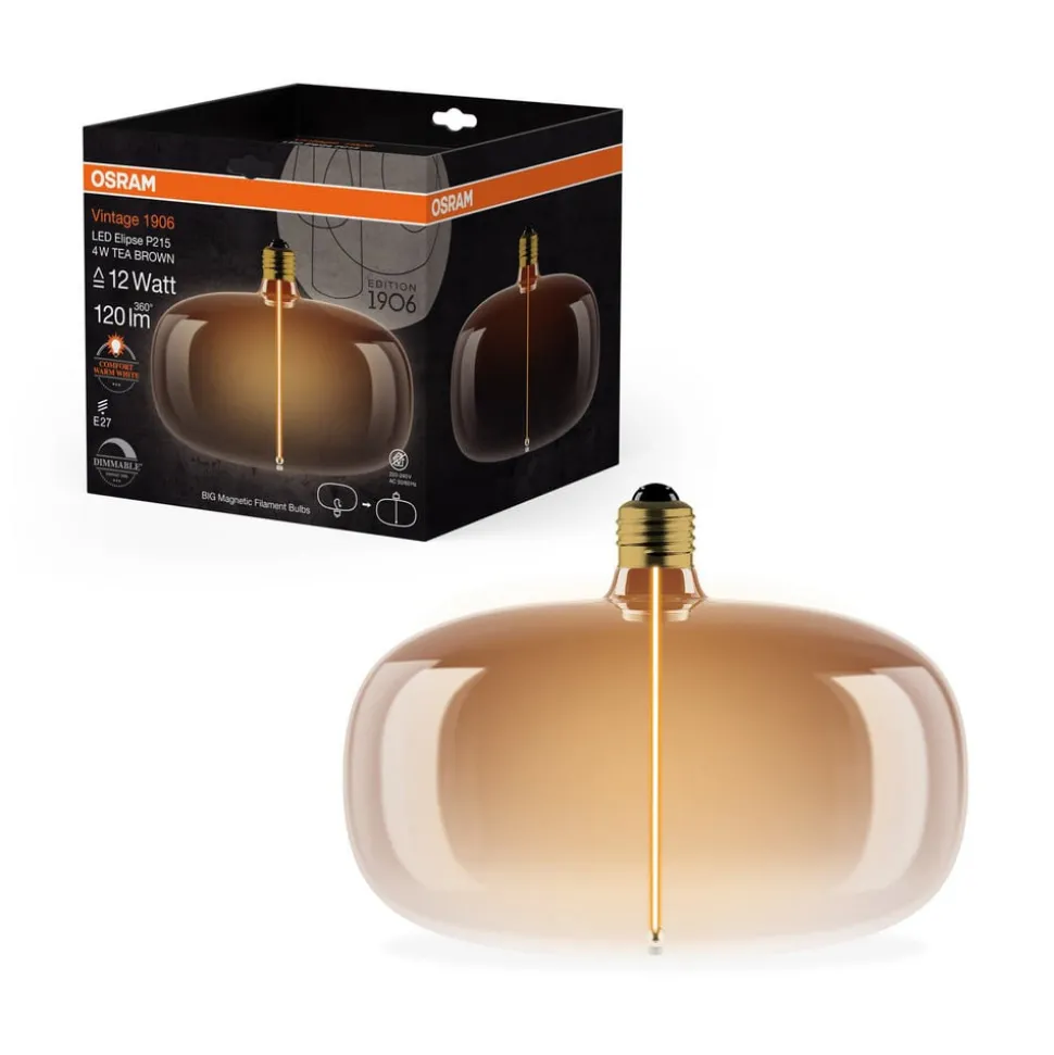 OSRAM LED Vintage Big Elipse E27 4W 818 Filament brun dæmpbar