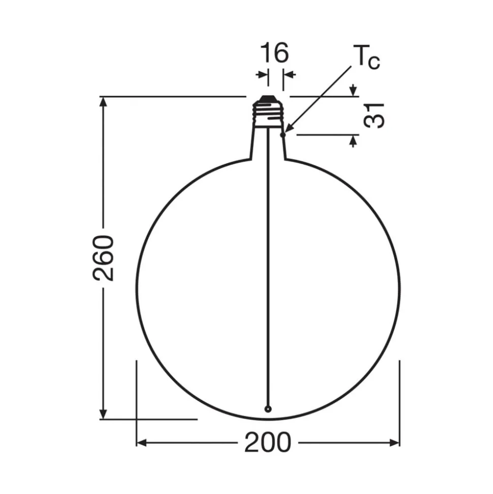 OSRAM LED Vintage Big Globe E27 4,8W 818 Filament brun dæmpbar