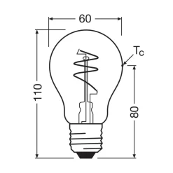 OSRAM LED Vintage E27 4,9W 2.700K Spiral Filament gold dæmpbar