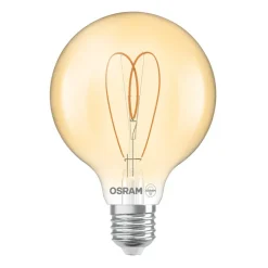OSRAM LED Vintage G95 E27 4,9W 922 Heart Filament guld dæmpbar