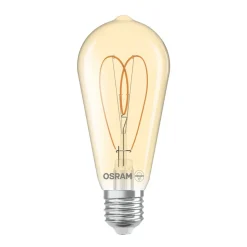 OSRAM LED Vintage ST64 E27 4,9W 922 Heart Filament guld dæmpbar