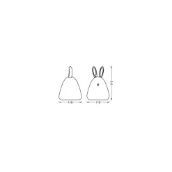 OSRAM LED-batteridrevet natlampe NIGHTLUX RABBIT hvid USB RGB touch