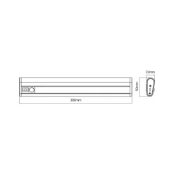 OSRAM LED-batteridrevet underskabslampe LINEAR MOBILE, 30 cm Sensor USB