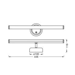 OSRAM LED-batteridrevet væglampe NIGHTLUX STICK, sort, touchdim