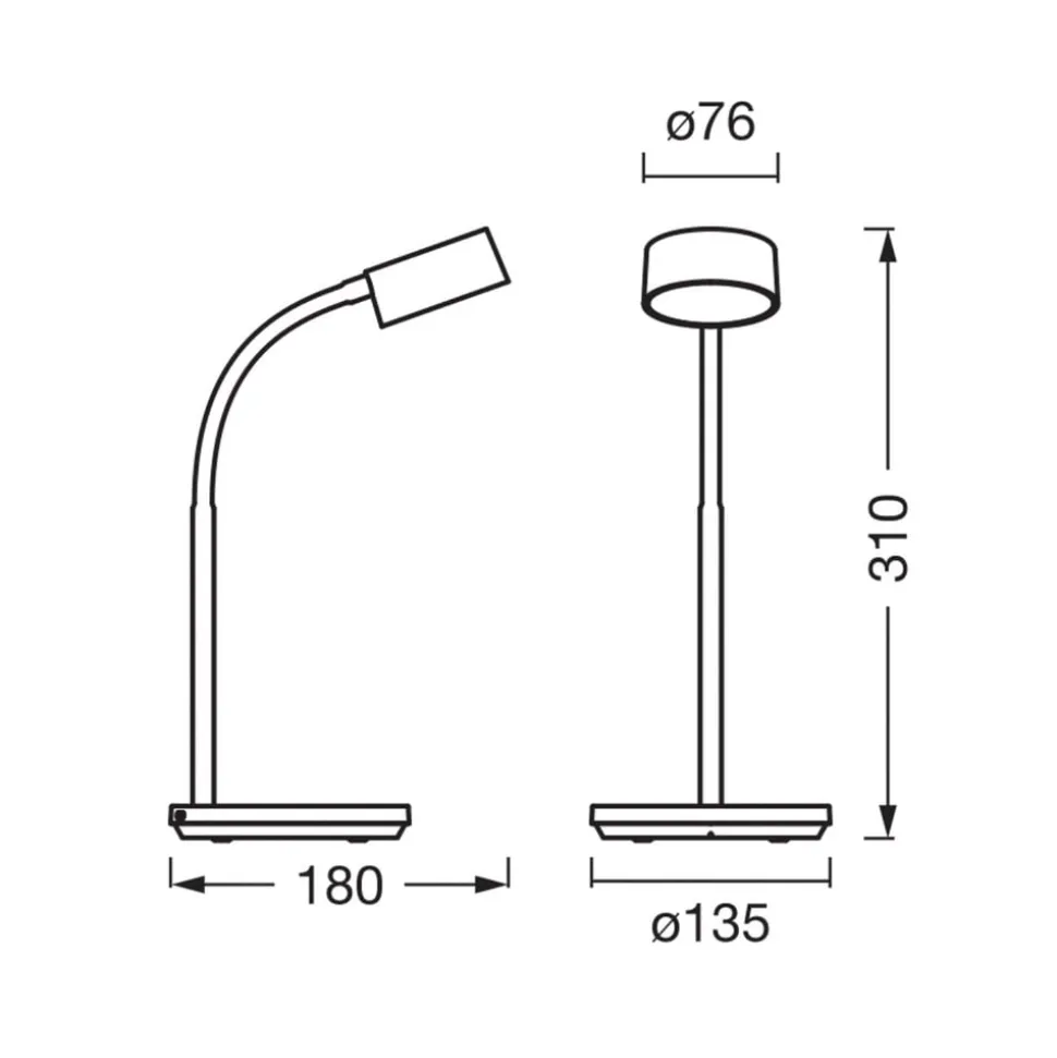 OSRAM LED-bordlampe Office Line Desk Cylinder hvid CCT dæmpbar