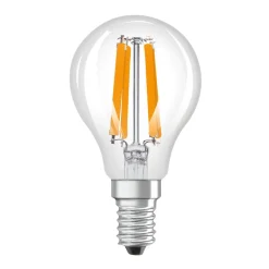 OSRAM LED-filamentpære dråbe E14 1,2W filament 2700K 255lm
