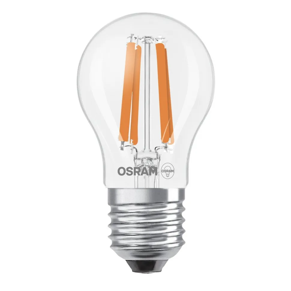 OSRAM LED-filamentpære drop E27 1,2W filament 4000K 255lm