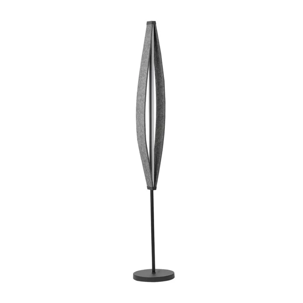 OSRAM LED-gulvlampe Decor Flat Felt, grå, filt, 3.000 K