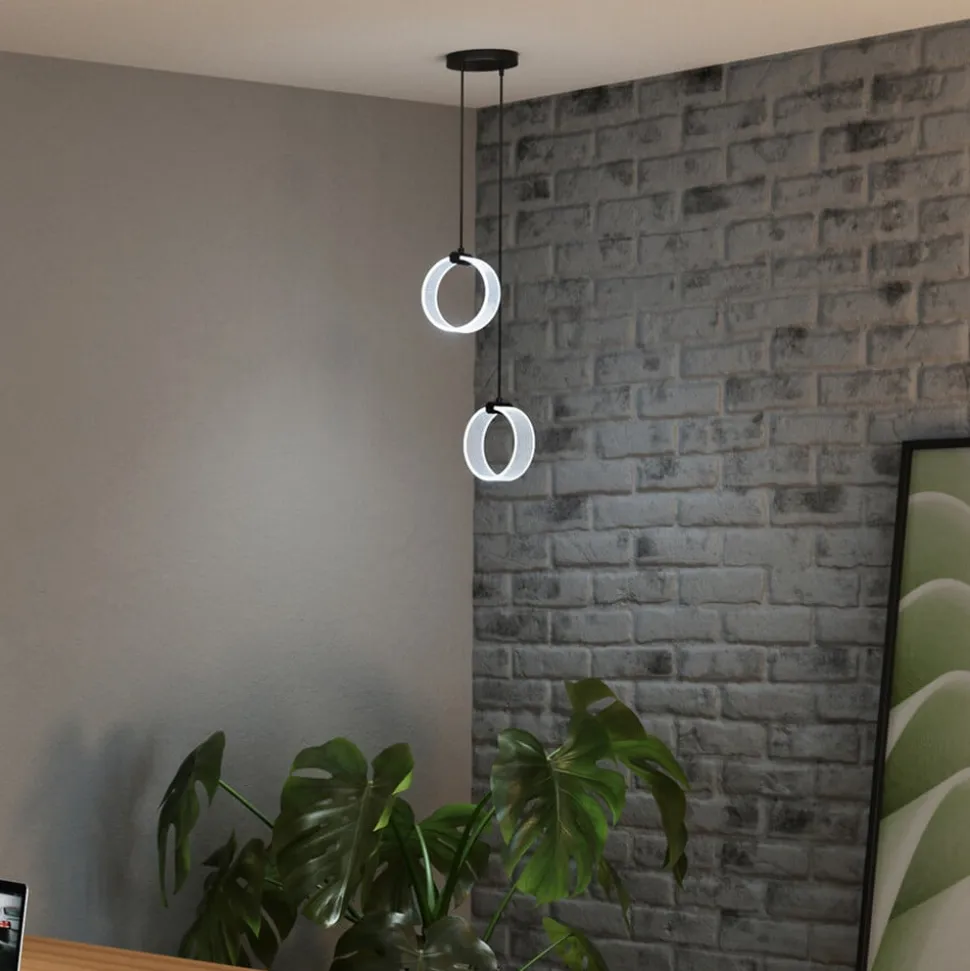 OSRAM LED-hængelampe Decor Circle, 2 lyskilder, CCT, sort