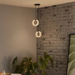 OSRAM LED-hængelampe Decor Circle, 2 lyskilder, CCT, sort