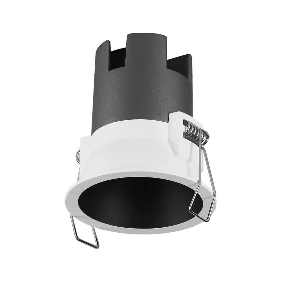 OSRAM LED-indbygningsspot TWIST, hvid/sort, 830, Ø 7 cm metal