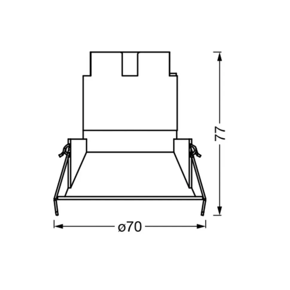OSRAM LED-indbygningsspot TWIST, hvid/sort, 830, Ø 7 cm metal