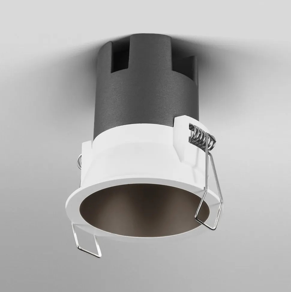 OSRAM LED-indbygningsspot TWIST, hvid/sort, 830, Ø 7 cm metal