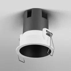 OSRAM LED-indbygningsspot TWIST, hvid/sort, 830, Ø 7 cm metal