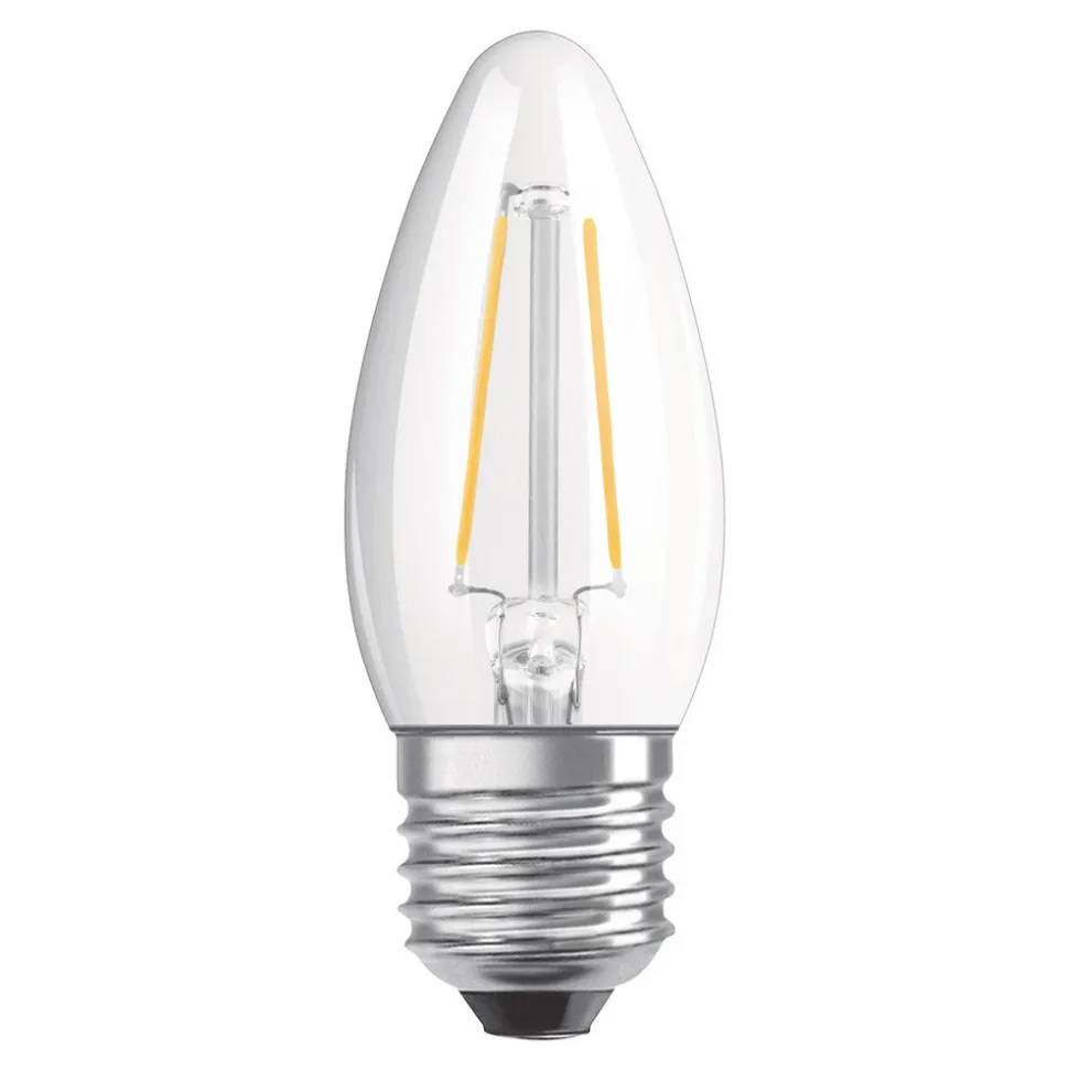 OSRAM LED-kertepære E27 4,8W varmhvid dæmpes klar