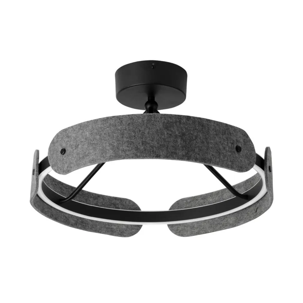 OSRAM LED-loftlampe Decor Curve Felt, grå, filt, 3.000 K