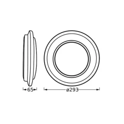 OSRAM LED-loftlampe ORBIS BERLIN, sort Ø 30 cm metal