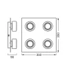 OSRAM LED-loftlampe ORBIS FLAME, sort, 4 lyskilder, CCT IP44