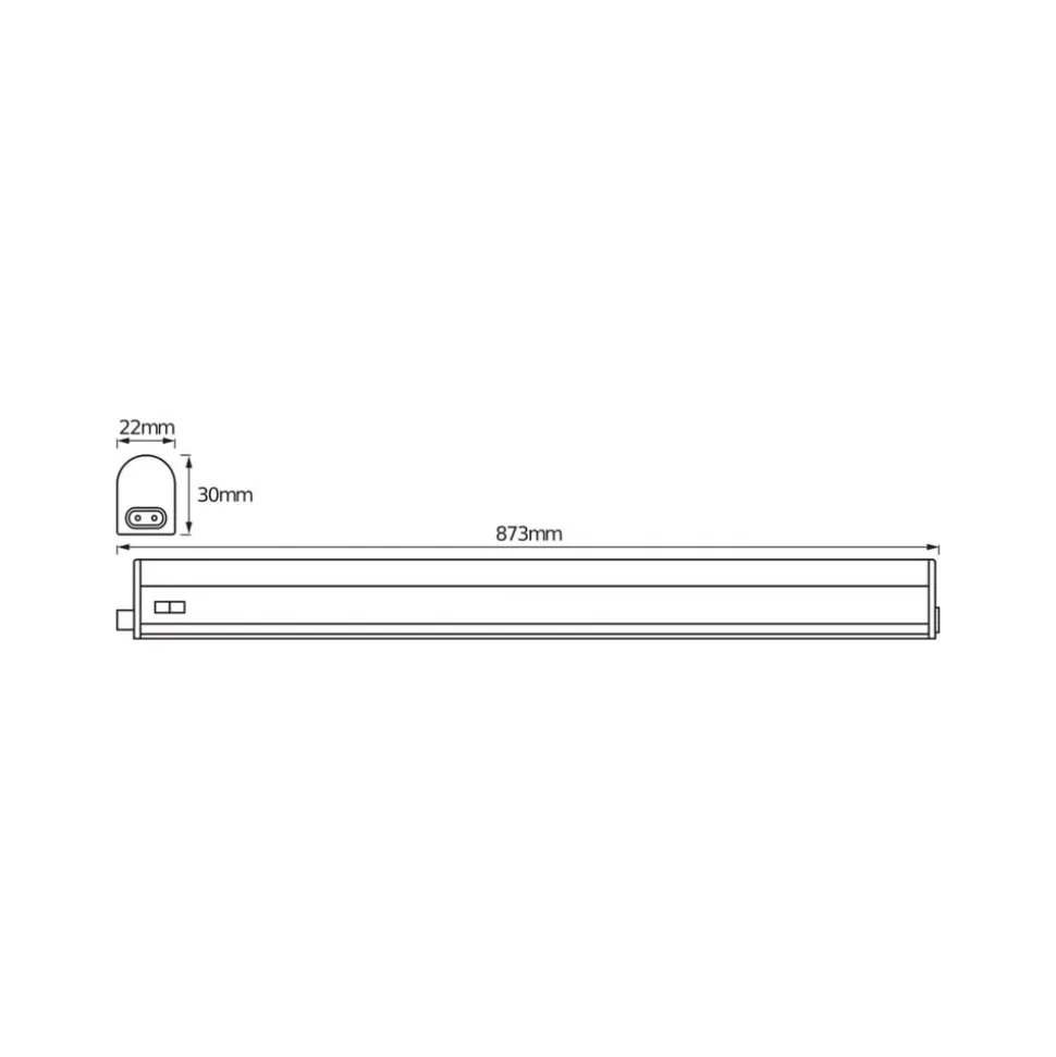 OSRAM LED-lysliste SWITCH BATTEN, 87 cm, 4.000 K, hvid