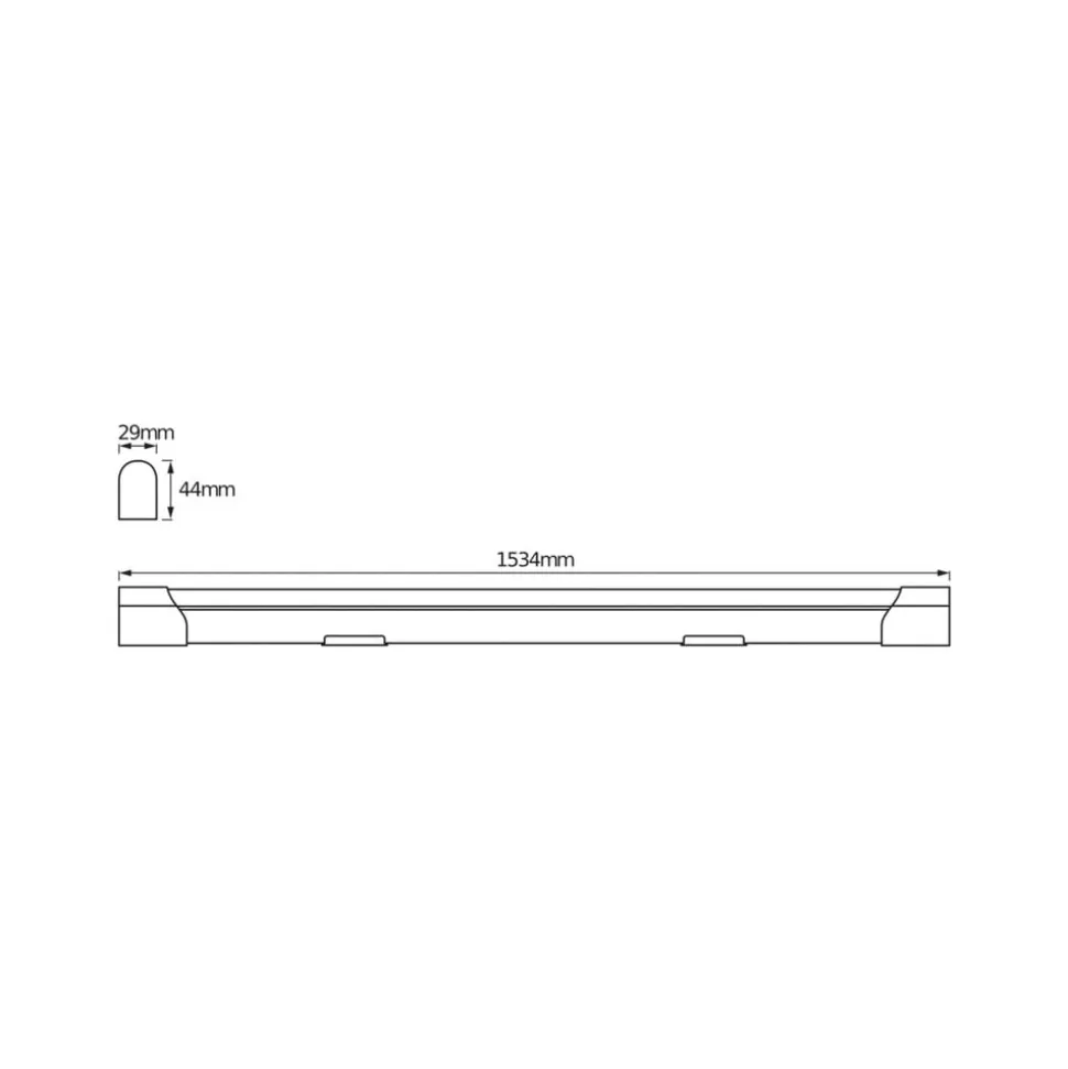OSRAM LED-lysliste VALUE BATTEN, 153 cm, metal, 4.000 K