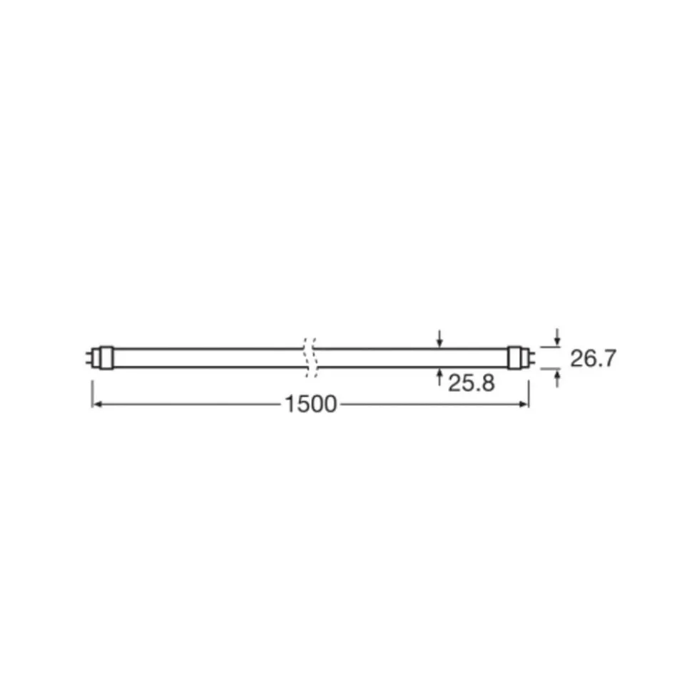 OSRAM LED-plantepære T8 18,3W rør Fluora 2,500K 150cm