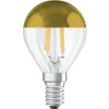 OSRAM LED-pære E14 Mirror CLP gold 4W 2,700K