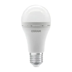 OSRAM LED-pære E27 8W mat 2700K genopladeligt batteri nødlys