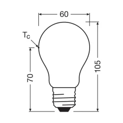 OSRAM LED-pære mat E27 2,2W 4000K 470lm dæmpbar