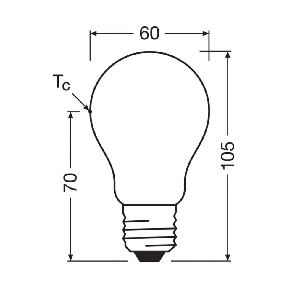 OSRAM LED-pære mat E27 2,2W 4000K 470lm dæmpbar