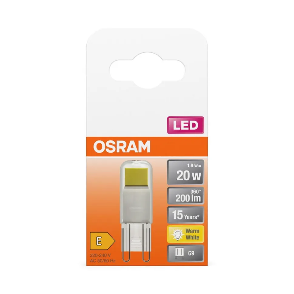 OSRAM LED-pære med stiftsokkel G9 1,8 W klar 2.700 K