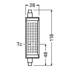 OSRAM LED-pære R7s 19 W 2.700 K, kan dæmpes