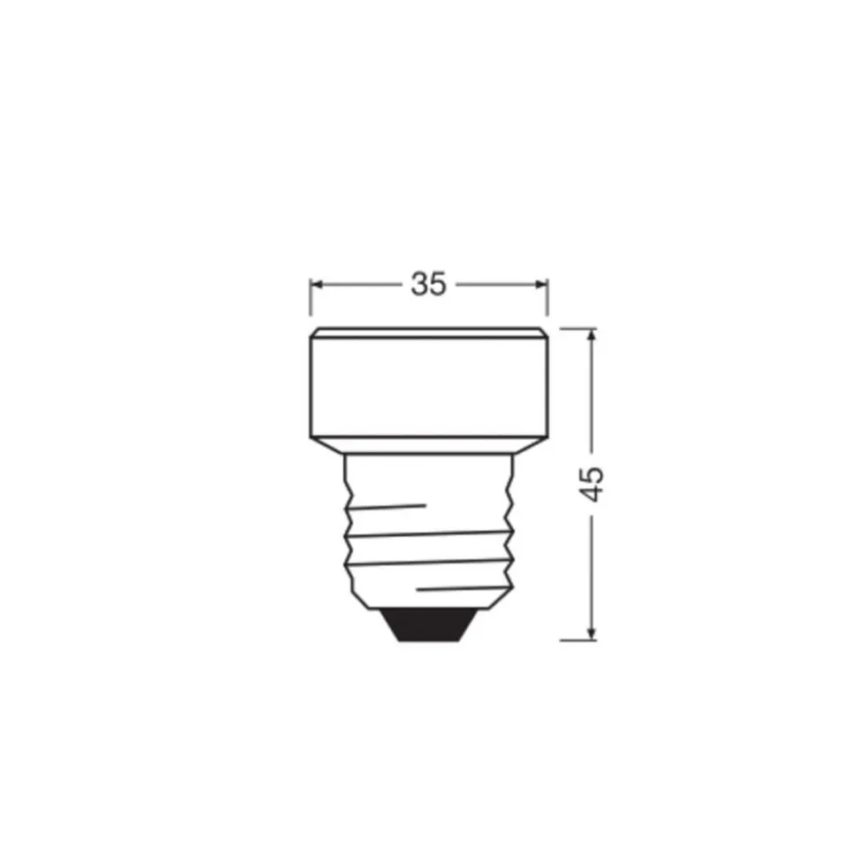 OSRAM LED-pære Star Flat E27 3,5W 2700K udskiftelig ring.
