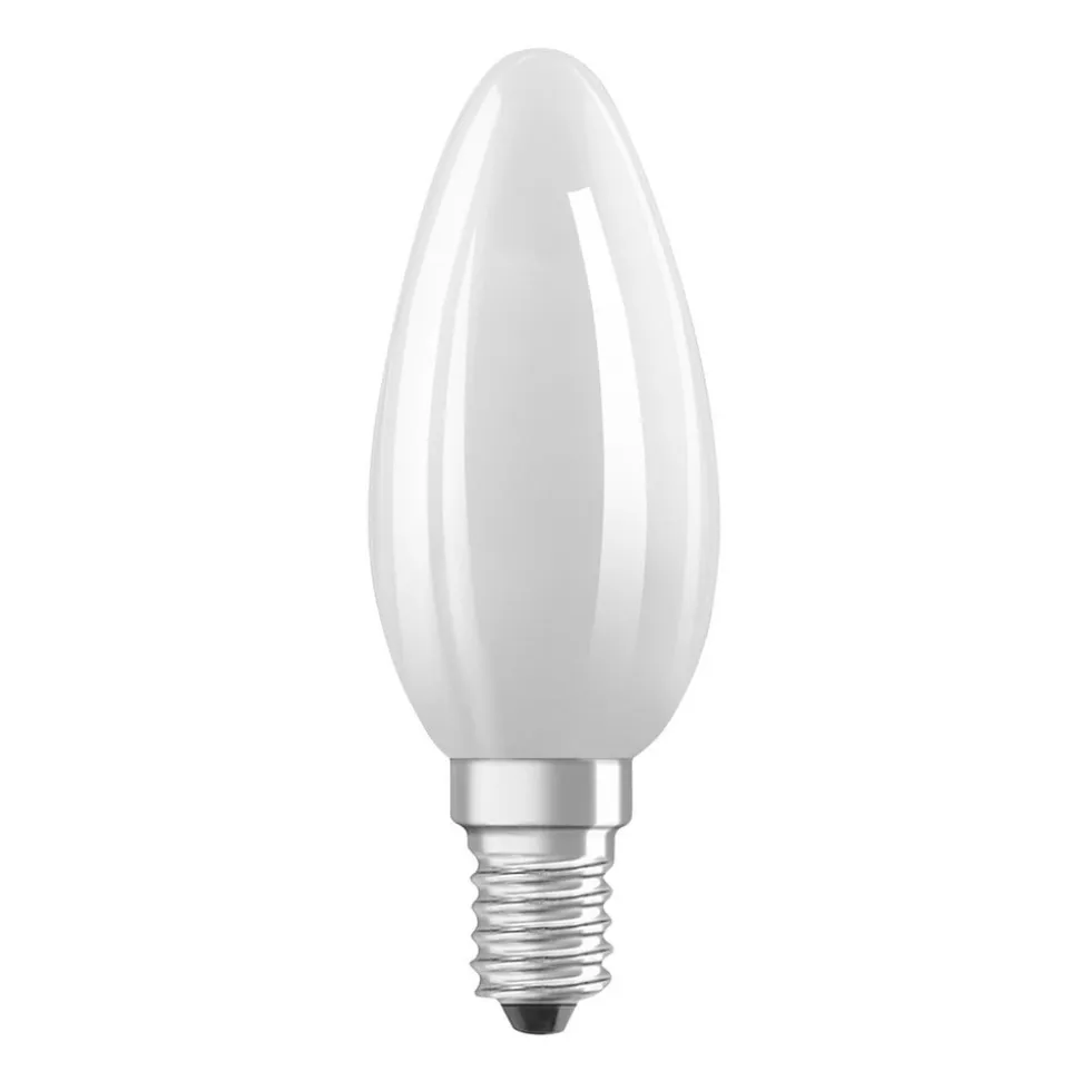 OSRAM LED-pære stearinlys mat E14 2,2W 4000K 470lm