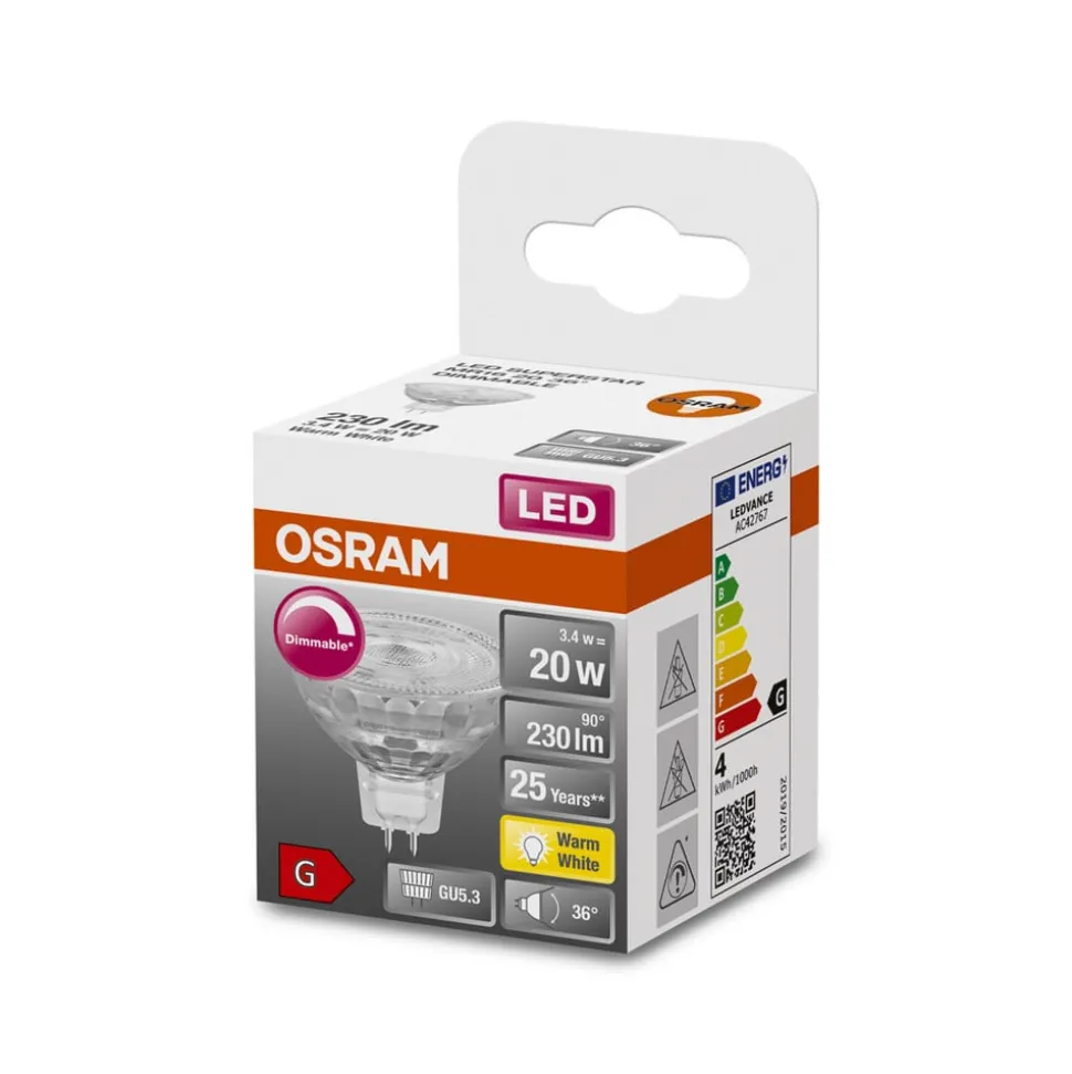 OSRAM LED-reflektor GU5,3 3,4 W 927 36° 12V dæmpes